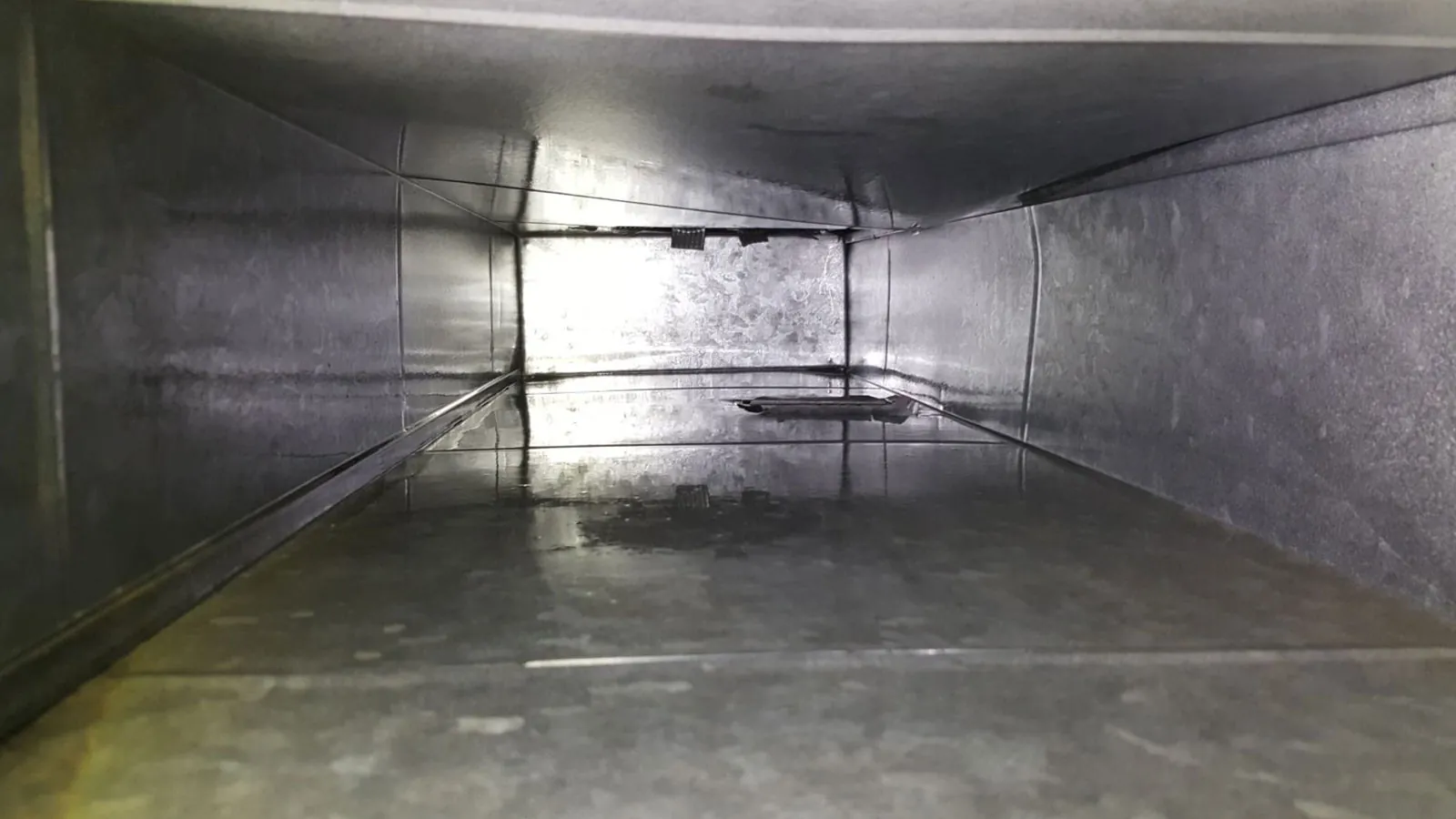 The same air duct after a full cleaning