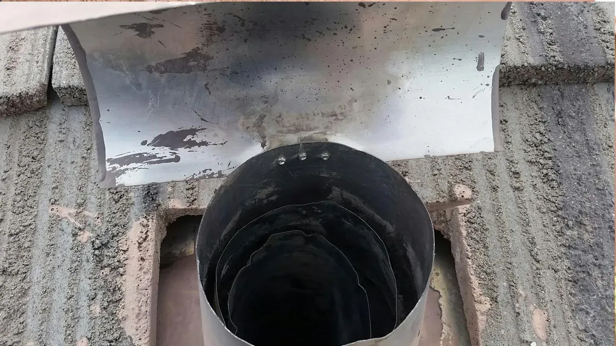 The same dryer vent after professional cleaning by Arizona Chimney & Air Ducts, showing clear airflow