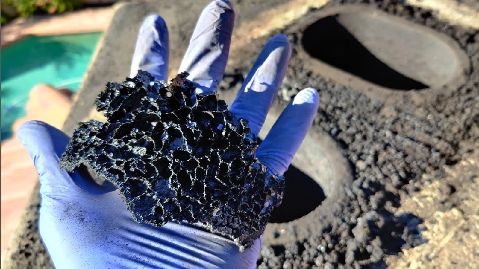 Glazed creosote that can fuel a chimney fire