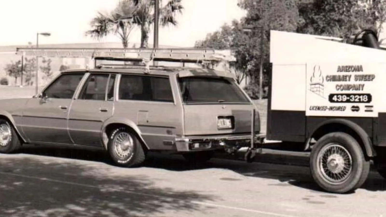 Vintage photo of the original Arizona Chimney Sweep Company truck